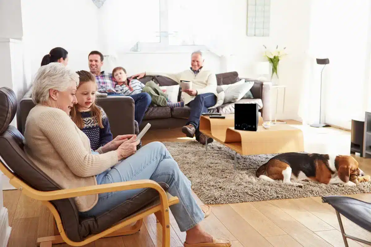 Family Relaxing Indoors